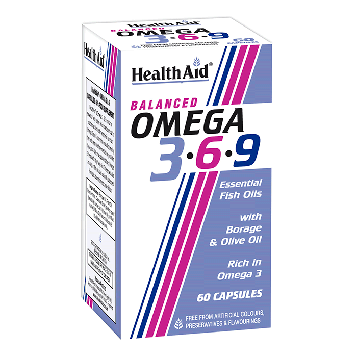 Health-Aid-Omega-3-6-9-60-Cap.png الأوميجا Health Aid Omega 3 6 9 60 Capsule - الصورة 1