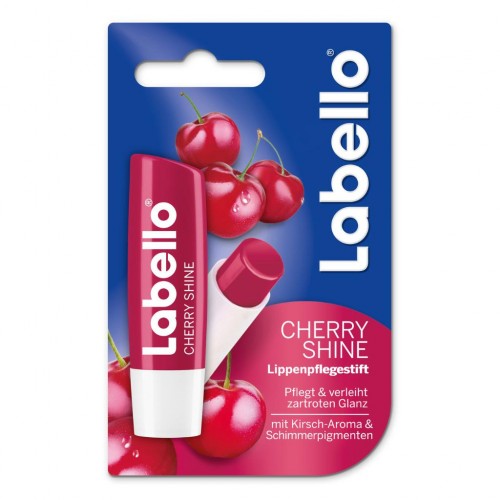 Labello-Cherry-Shine-Lip-Balm.jpg لترطيب الشفاه Labello Cherry Shine Lip Balm - الصورة 1