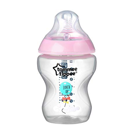 Tommee-Tippee-Bottle-260-ml-0m-42250287-Decorated-Girl.jpg رضاعة الأطفال Tommee Tippee Bottle 260 ml 0m+-Decorated Girl - الصورة 1