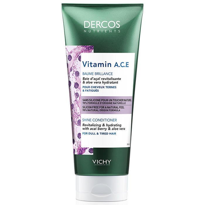 Vichy-Dercos-Nutrients-Vitamin-A.C.E.png بلسم الشعر Vichy Dercos Nutrients Vitamin A.C.E Shine Conditioner 250ml - الصورة 1