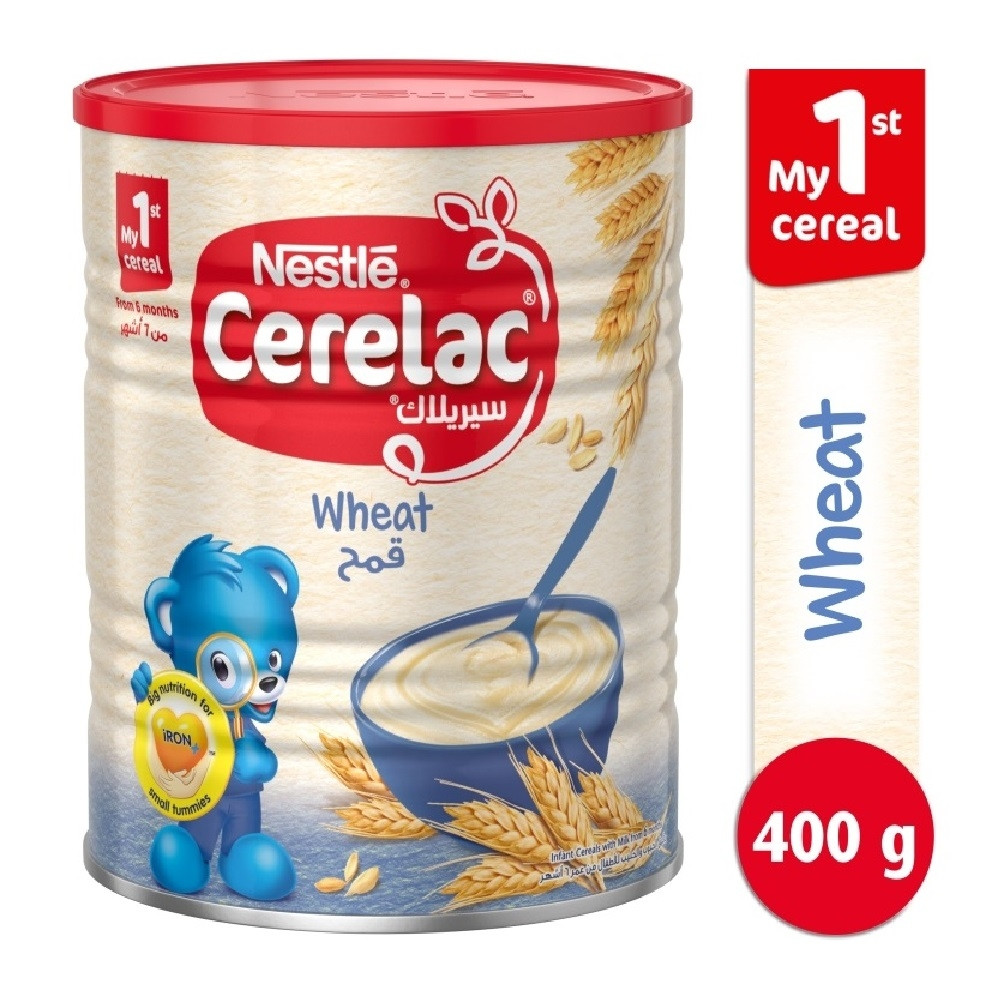 cerelac-wheat.jpg غذاء الاطفال Cerelac Wheat Cereal 400g - الصورة 1