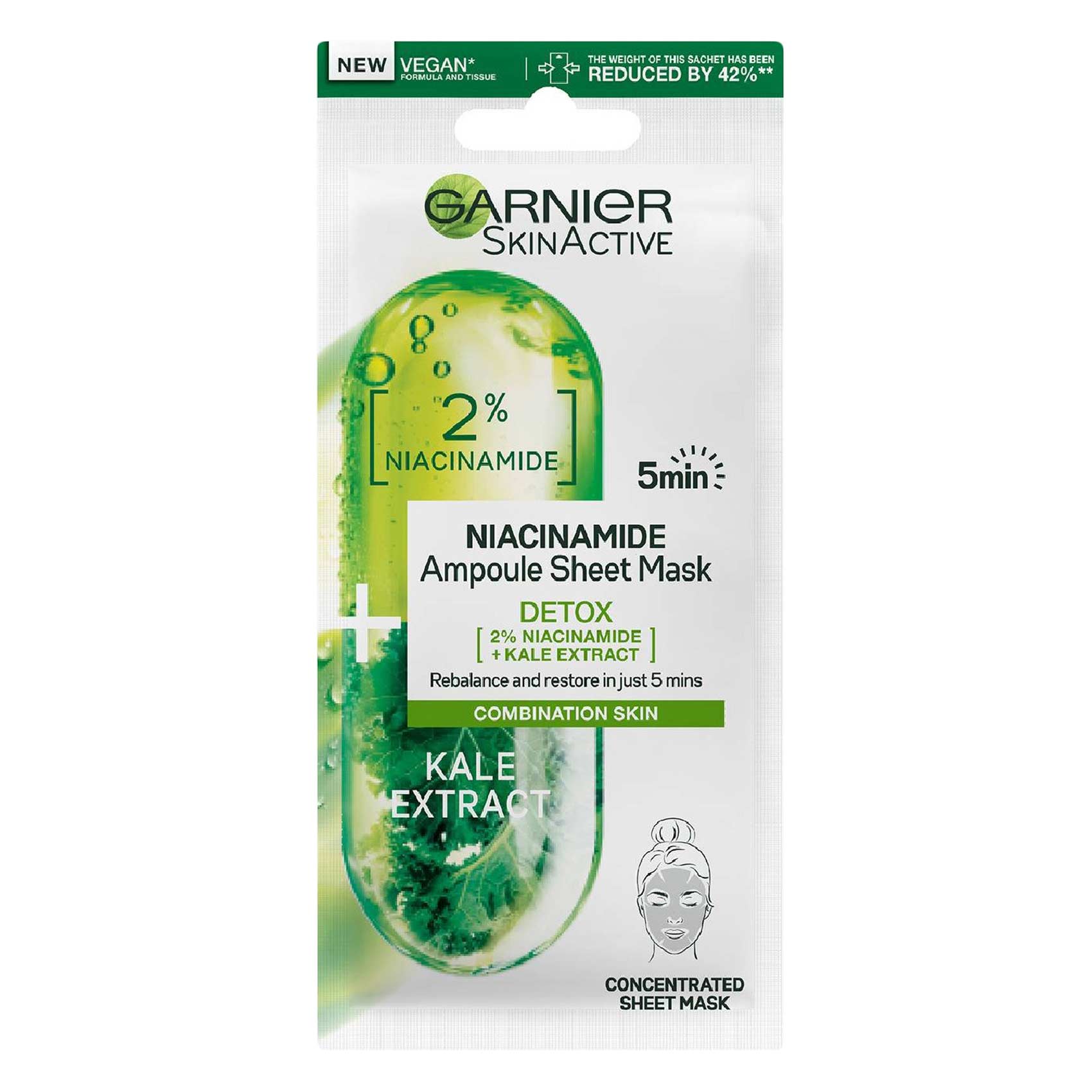 Garnier Skin Active Niacinamide Kale Tissue Mask Garnier Skin Active Niacinamide Kale Tissue Mask