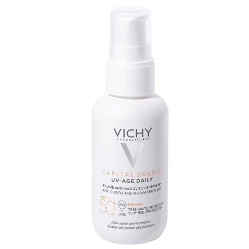 Vichy Capital Soleil UV Age Daily Sunblock Spf 50+ Water Fluid 40ml Vichy Capital Soleil UV Age Daily Sunblock Spf 50+ Water Fluid 40ml