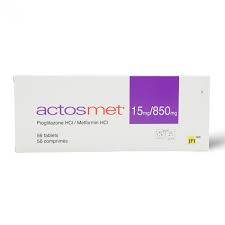 Actos Met 15mg/850mg 56 Tablets