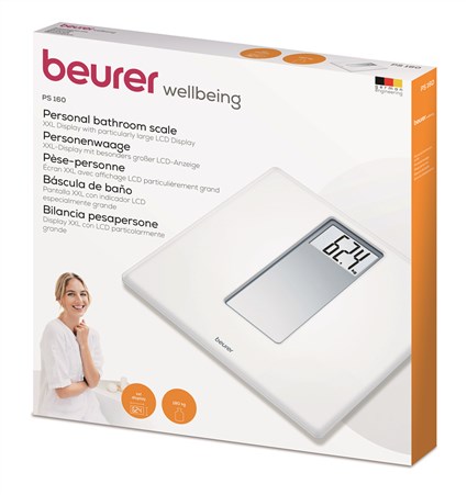 Beurer Wellbeing Digital Bathroom Scale- PS160 -White Beurer Wellbeing Digital Bathroom Scale- PS160 -White