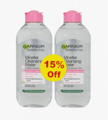 Offer Garnier Micellar Water Make Up Remover 400ml - 2 Pcs Special Price