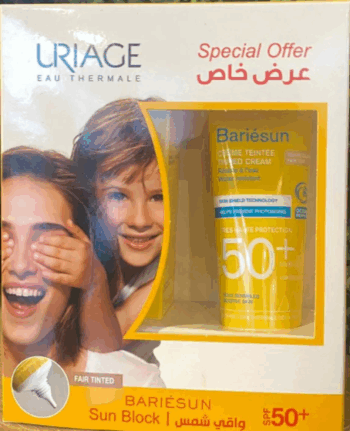 Offer Uriage Bariesun Sunblock Spf 50+ Tinted Cream 50ml 2Pcs