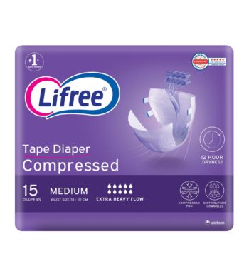 Lifree Compressed (M) 15 Adult Diapers