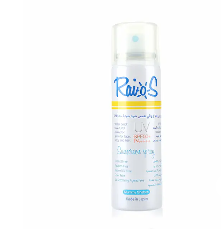 Raios SPF50+ Sunscreen Spray Mummy Shabon 70ml Raios SPF50+ Sunscreen Spray Mummy Shabon
