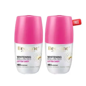 Offer Beesline Cotton Candy Whitening Deodorant Roll On 50ml Buy 1 Get 1 Free