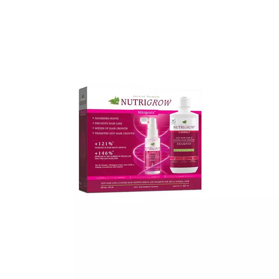 Nutrigrow Hair Serum With Shampoo For Dry And Normal Hair Nutrigrow Hair Serum With Shampoo For Dry And Normal Hair