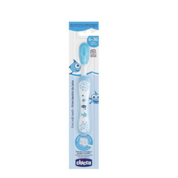 Chicco Baby Tooth Brush 6-36 M , Blue