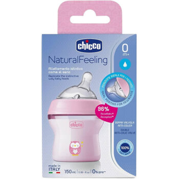 Chicco Natural Feeling Bottle 150Ml 0M+pink