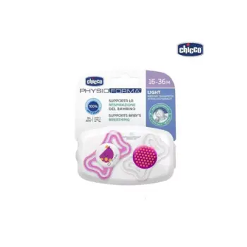 Chicco PhysioForma Light Soother Pink 16-36M, 2 Pieces