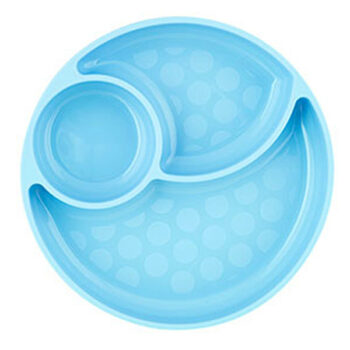 Chicco Silicon Divided Plate Blue 12M+