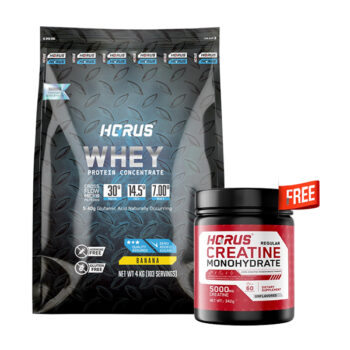 Horus Whey Protein Concentrate Banana Flavor 4 kg (103 Serving)
