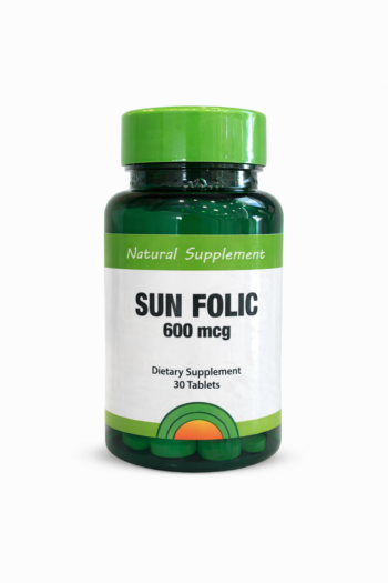 Natural Supplement Sun Folic 600mcg 30 Tablets
