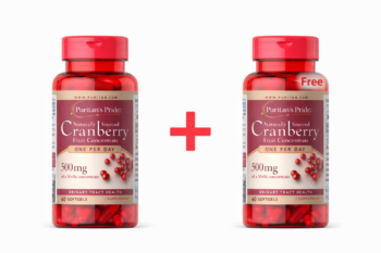 Puritans Pride Cranberry 500mg 60 Capsules Buy 1 Get 1 Free