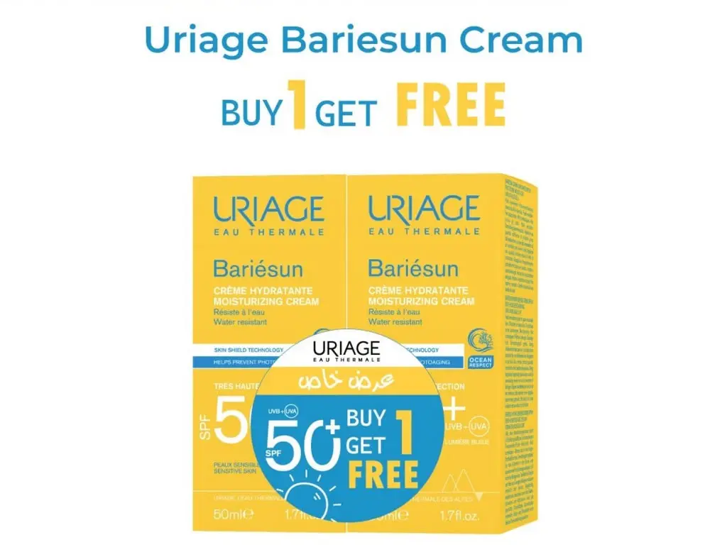 Offer Uriage Bariesun Sun Block Spf 50+ Cream 50ml - Buy 1 Get 1 Free Offer Uriage Bariesun Sun Block Spf 50+ Cream 50ml - Buy 1 Get 1 Free