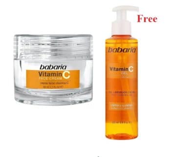 Offer Babaria Vitamin C Face Cream 50ml+Babaria Vitamin C Cleansing Gel 200ml Free